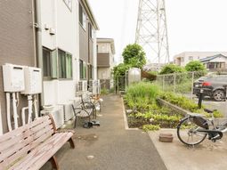 建物と庭の外観