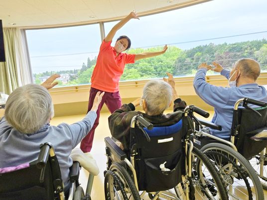 体操指導の様子