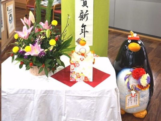 正月飾りの飾り棚  