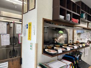 調理中の厨房