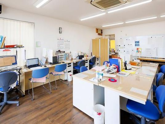 明るい作業室  