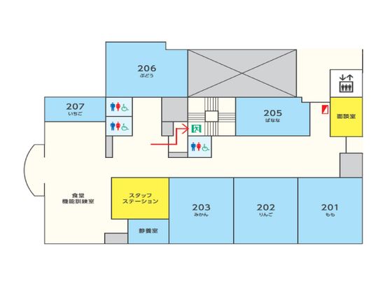 案内図の廊下