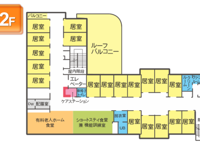 見取り図の2階部分 内観 居室が並ぶ2階フロアの見取り図です。快適な生活空間への具体的なイメージが湧きます。