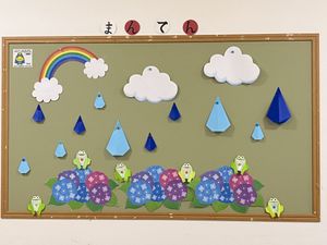 季節飾りの掲示板  