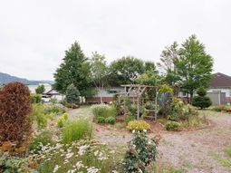 緑豊かな施設の中庭