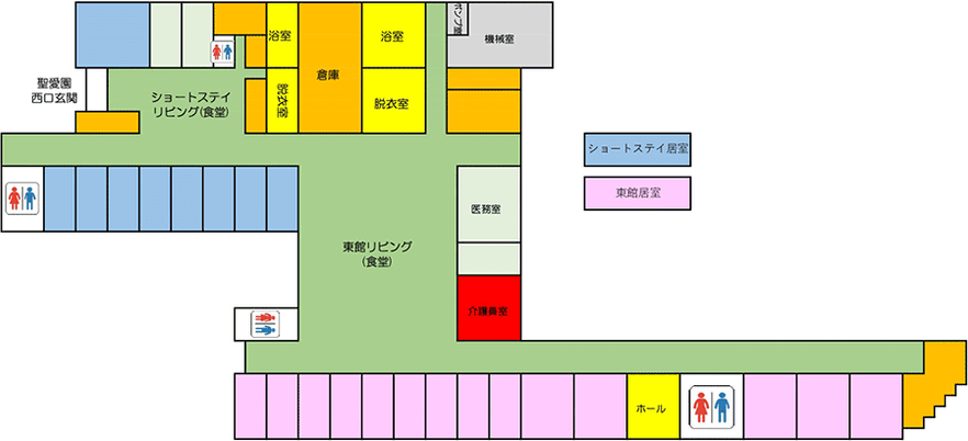 施設の廊下図面