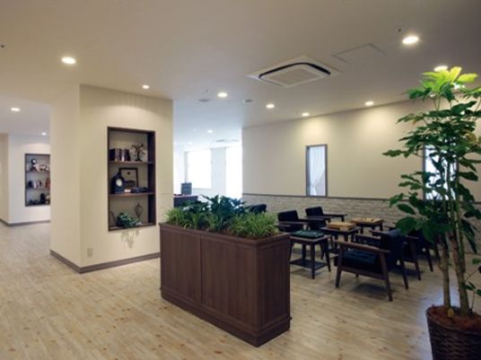 開放感ある共有スペース