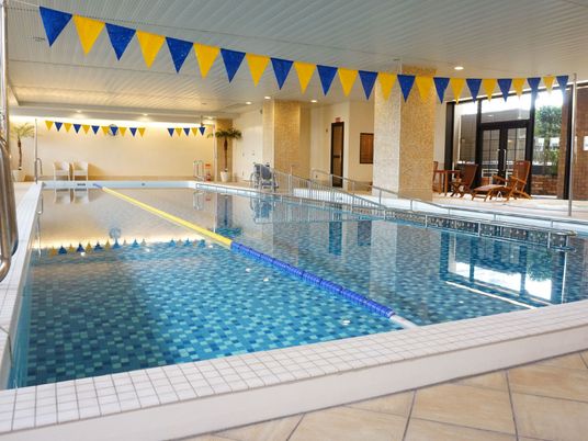  プールがある施設の一角 