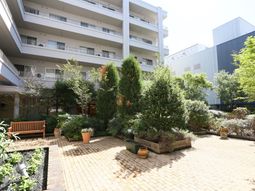 緑豊かな中庭景色