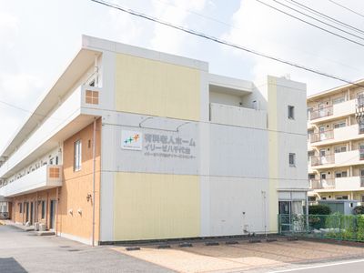 建物の外観と看板