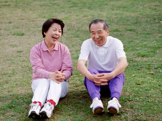 笑顔の利用者二人