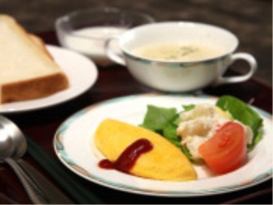 朝食セットアップ