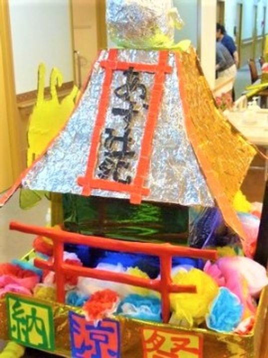 手作りのお祭り装飾