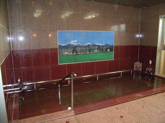 バリアフリー設計の浴室