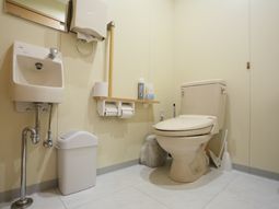 手すりつきトイレの内観