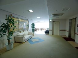 廊下の植物とソファ