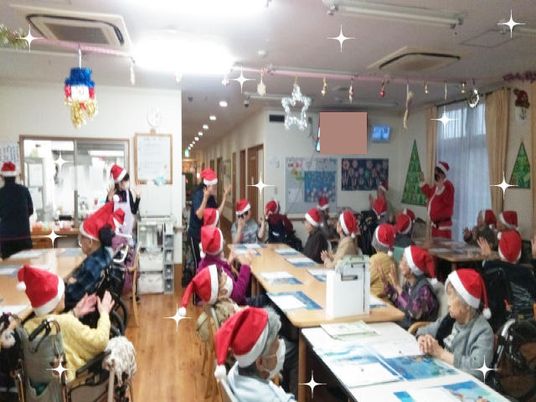 クリスマス会の食堂