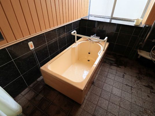 手すり付きの浴室