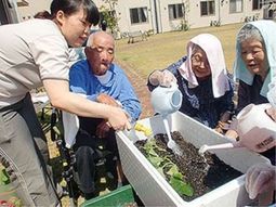 ガーデニングをする人々