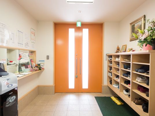 入口とシューズボックスの風景