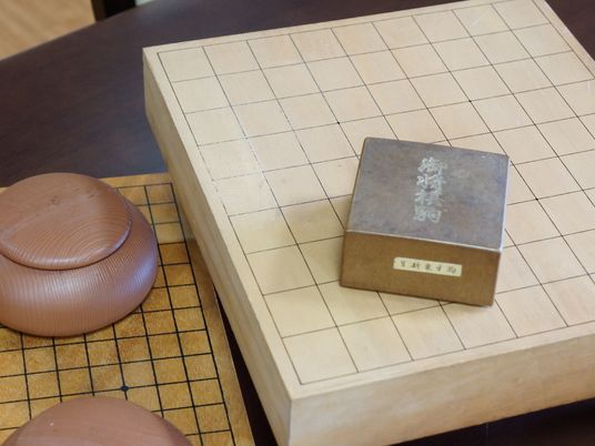 将棋盤と駒箱