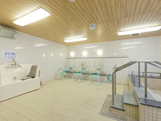 清潔な浴室設備
