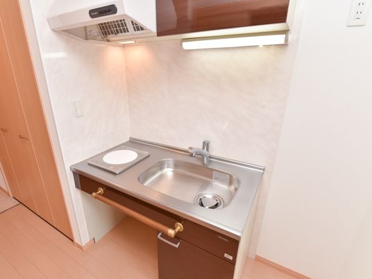 清潔な洗面台と調理器具