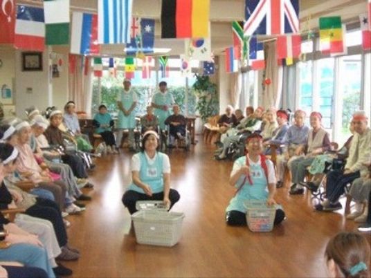 国旗飾りの共用スペース