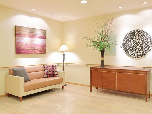 暖かみのある休憩スペース