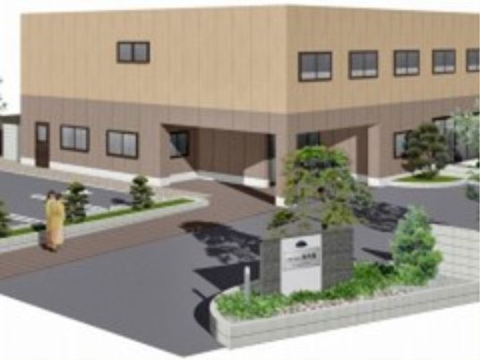 新しい建物のエントランス