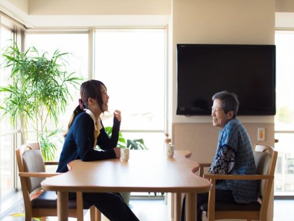 スタッフと利用者の会話
