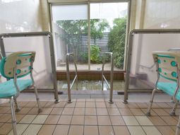 浴室のシャワーチェアと手すり