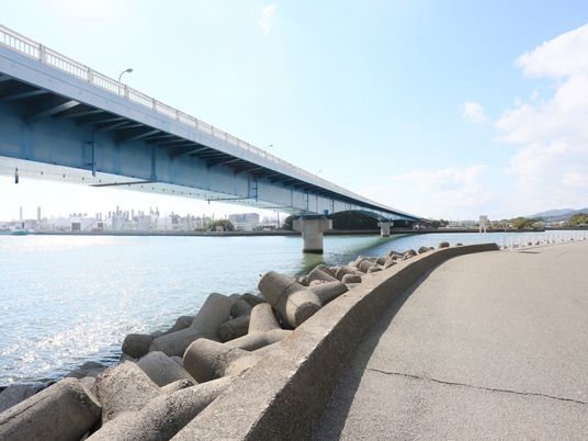 海と橋の風景