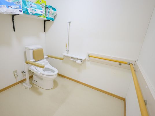 手すり付きのトイレ