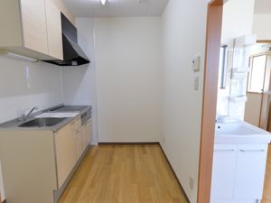 清潔な居室のキッチン