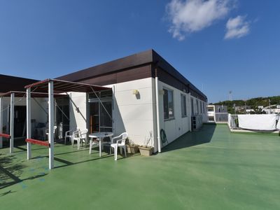 屋外のリラックスエリア