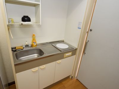 シンプルな居室の洗面台