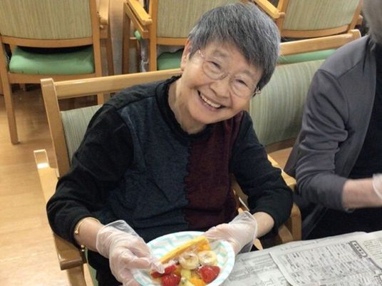 ゆとりある明るい食堂