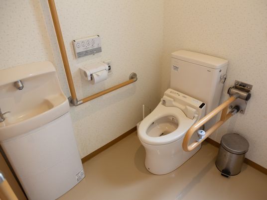 バリアフリー設計のトイレ