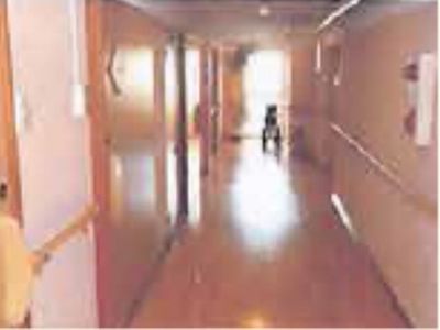 明るい廊下の一角