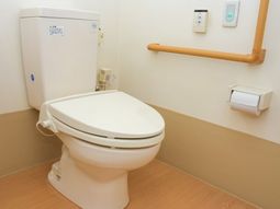 手すり付き清潔なトイレ