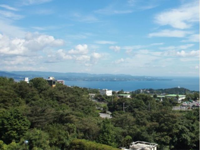海を望む緑豊かな景観 周辺環境 開放的な環境が自慢です。窓から広がる青い海と緑の風景をご覧いただけます。