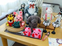 手作りぬいぐるみの展示
