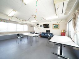 明るい共有スペース