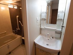 清潔な浴室と洗面台