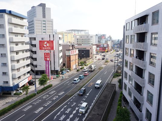 都市部の建物の眺望