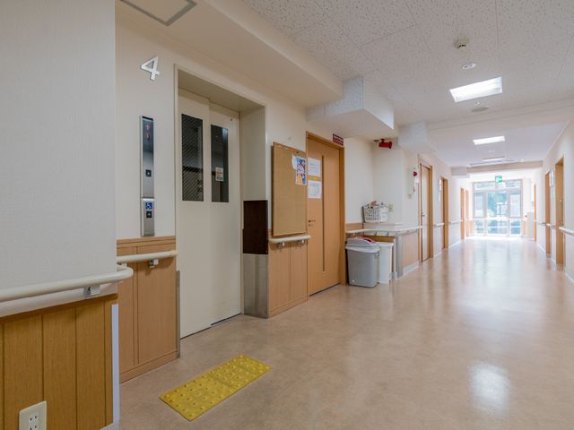 清潔感ある廊下の様子 廊下 手すりが整った安全な通路です。明るく広々としており、快適な移動が可能です。