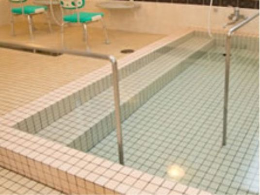 清潔な浴室の一角