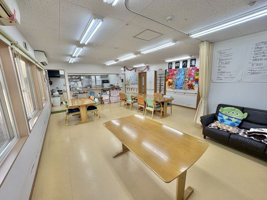 明るい共有スペース