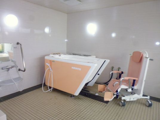 ケア用浴槽とシャワーチェア